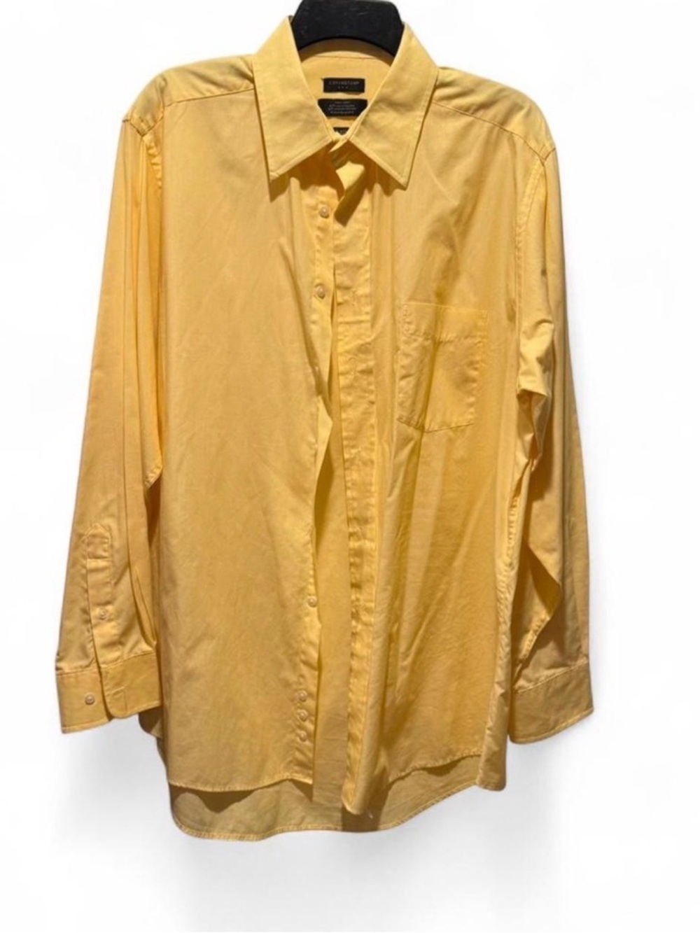 Covington Men's Long-Sleeve Dress Shirt in Pale Yellow